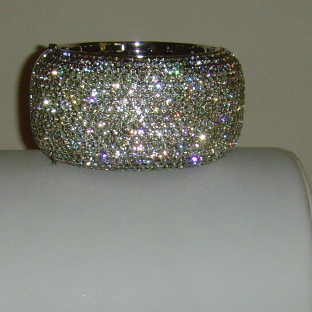 Joan Boyce Silver-Tone and Clear R/S Bracelet